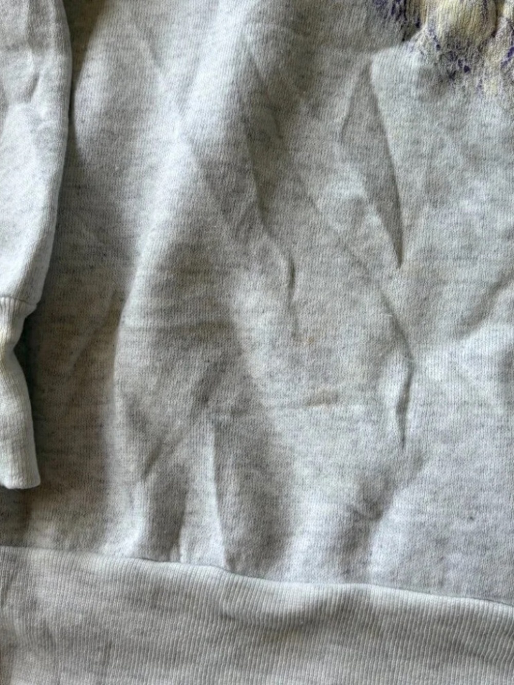 Vintage Cat Sweatshirt Gray Floral Kitten Graphic Grandmacore Cozy Y2K Coquette - Picture 5 of 9